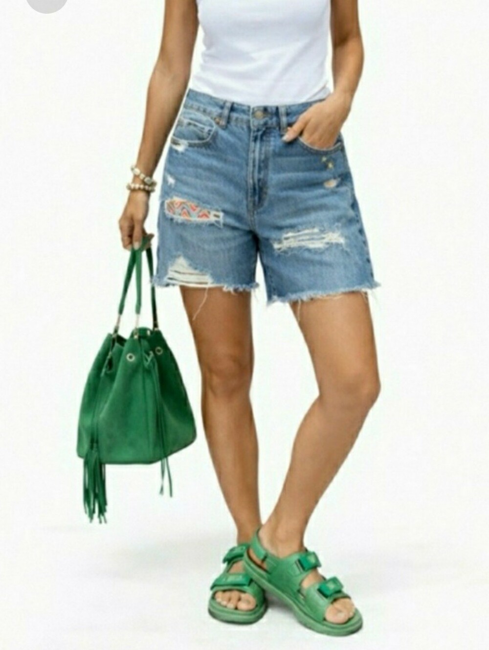 "LIMITED EDITION" AMERICAN EAGLE PRIDE HIGHEST RISE BAGGY SHORTS